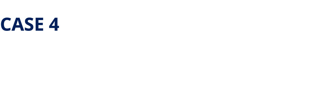 CASE 4 Patricia, aged 52 Elective laparoscopic cholecystectomy (due to biliary colic) 
