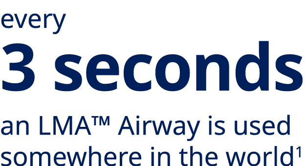 every 3 seconds an LMA™ Airway is used somewhere in the world1