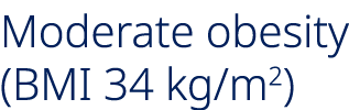 Moderate obesity (BMI 34 kg/m2)