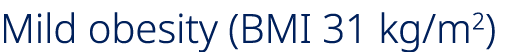 Mild obesity (BMI 31 kg/m2)