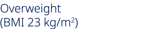 Overweight (BMI 23 kg/m2)