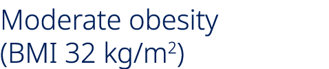 Moderate obesity (BMI 32 kg/m2)