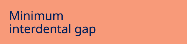 Minimum interdental gap