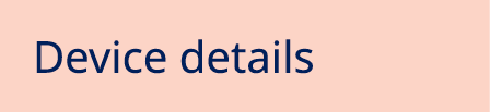 Device details